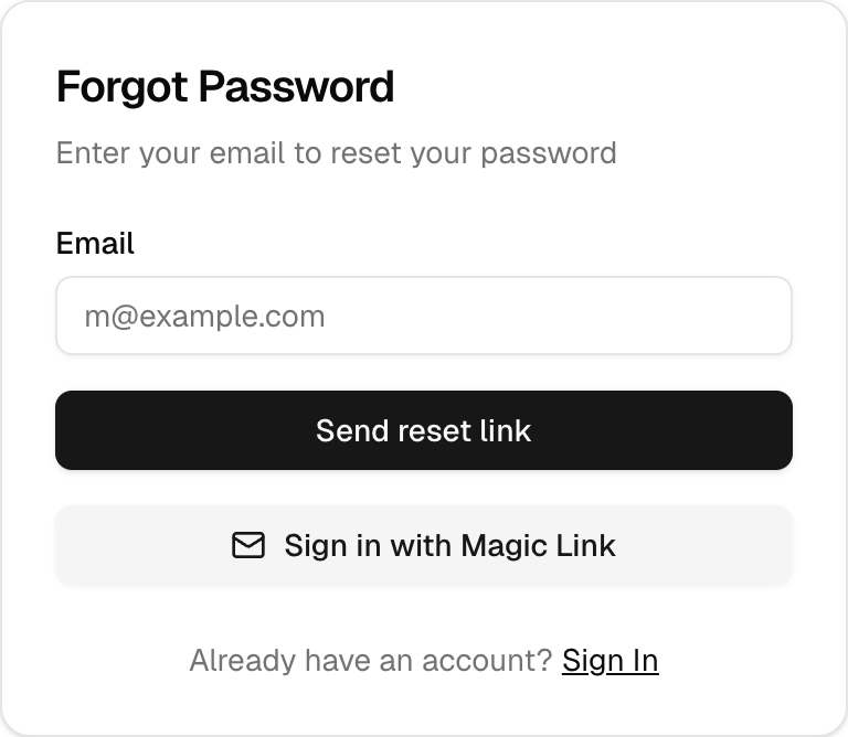 Forgot Password Light